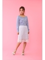 レーシースカート/ライトブルー