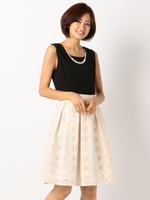 ドッキングワンピースドレス《結婚式/二次会/謝恩会/パーティー》/クロ