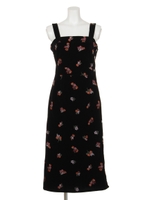 フラワー刺繍ベロアジャンスカ/BRN