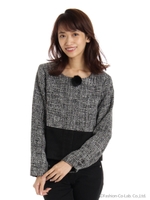 ブロッキングジャケット/ネイビー