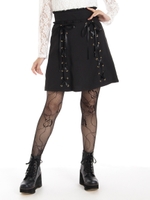 レースアップフリルスカート/ピンク