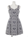 DeepカッティングフレアDRESS/L/BEG