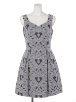 DeepカッティングフレアDRESS/L/BEG