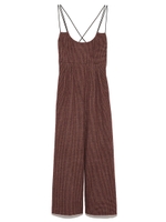 フェイクレザーリボンロンパース/NVY