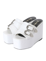 Beltedウェッジサンダル/WHT