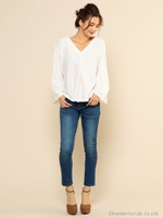 ベーシックカットスキニーパンツ/ブルー