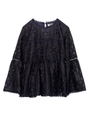 ORGANZA LACE TOP/ブラック