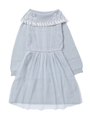 Sweetベールケーブルニットワンピース / mille fille closet/ライトブルー