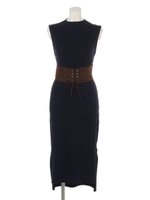 ベルト付リブニットOP/MST