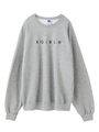 X-GIRL X RUSSELL INTERVAL LOGO CREW SWEAT TOP/ブルー