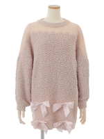 スカラップニットワンピース/ホワイト