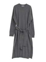 ベルト付きニットワンピース/キャメル