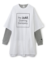 【オンラインストア限定】WAFFLE L/S TEE ＆ S/S TEE DRESS SET/ホワイト