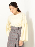 〓SACRA  袖フリルプルオーバー / サクラ/NAVY