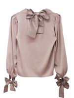 2Way サテンリボンブラウス/pink