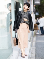 【WEB限定】サイドリボンラップスカート/ベージュ