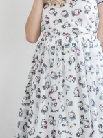 キティ総柄ギャザーＳＫ/WH