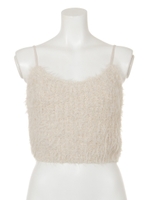 テープフェザーラメニットビスチェ/ベージュ