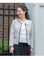 【WEB限定サイズ】ネオリッチツイードジャケット/ダークグレー(413)