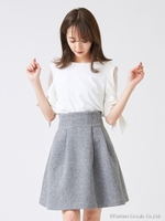 ボンディングタックスカート/レッド