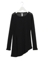 メッシュスリットトップス/BLACK