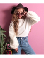 【anap mimpi】ボアスリーブプルオーバー/ベージュ(005)