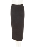 タイトロングニットスカート/ブラック