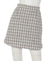 ファンシーチェックミニスカート/ブラック