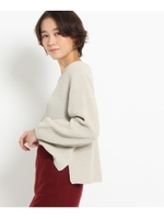 【洗える】ラメニットプルオーバー/ライトベージュ(051)