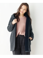 裏ボアフードコーディガン/グレー(012)