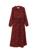 【otonaMUSE12月号コラボ】フラワーロングドレス/RED