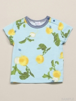 baby 21/−天竺ラディッシュBeeプリントTシャツ/ブルー