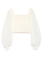 ボリュームスリーブトップス/WHT