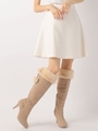 ミルキーレースアップフレアースカート/シロ