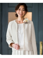 ツイードジャージジャケット/ライトベージュ(051)