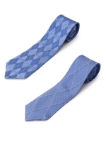 シャドーアーガイルリバーシブルネクタイ/ライトブルー(291)