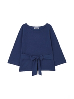 リボンベルト付ニット/ブルー2(112)