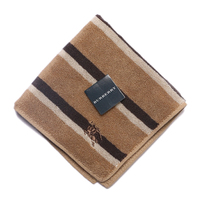 2014/15AW 新作 新品 バーバリー ストライプハンカチ 34503 ブラウン系 メンズ 吸収力バツグン！