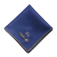 2014/15AW 新作 新品 バーバリー ロゴ入りハンカチ 34505 ブルー系 メンズ プレゼントにもピッタリ