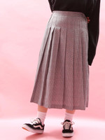 WC/グレンチェックロングスカート