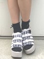 WEGO/エナメルリボンサンダル