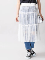 WEGO/ドットチュールティアードスカート