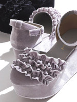 WEGO/フリルベロアパンプス