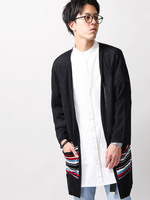 WEGO/ボタンレス5分袖ロングカーディガン