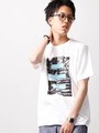 WEGO/モノトーンフォトボックスロゴTシャツ
