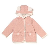 【50%OFF】クマ耳つきフードキルトブルゾン