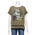 【50%OFF】【ニコ☆プチ掲載】はしごレースフォトプリントTシャツ