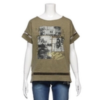 【50%OFF】【ニコ☆プチ掲載】はしごレースフォトプリントTシャツ