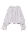 【emmi atelier】ギャザーブラウス/WHT