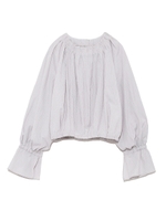 【emmi atelier】ギャザーブラウス/WHT